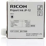 Ricoh oriģinālā tinte Jp 12. melna. 600 ml 817104 Tusz oryginalny tusz black. 600Ml