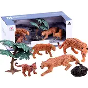 Safari dzīvnieku figūriņas Jokomisiada komplekts Leopard Za2990 C Figurka Zestaw Lampart 4Szt