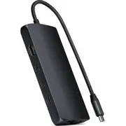 Satechi Usb-C daudzportu adapteris Usb-C. Hdmi. 3X Usb 3.2 Gen 2 10Gbps. 1X 1 5Gbps. Uhs-Ii Sd karšu lasītājs. Ethernet ports Pusnakts Adapter Multiport 8K adapter czytnik kart Uhs-Ii. port midnight