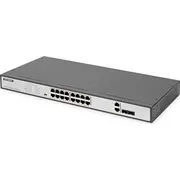Slēdzis Digitus 16 portu ātrgaitas Ethernet Poe slēdzis. 19 collas. nepārvaldīts. 2 augšupsaites Switch Port Fast Switch. Inch. Unmanaged. Uplinks