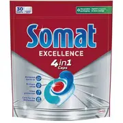 Somat Trauku Mazgāšanas Vārzis Excellence 4In1 Dishwash Cap 30Pcs