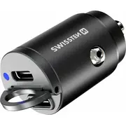 Swissten lādētājs 20111900 mobilajām ierīcēm Universāls melns cigarešu šķiltavas Ātrās uzlādes automātiskā Do Uniwersalne Czarny Zapalniczka Szybkie Automatyczna
