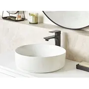 Beliani izlietne Keramikas galda izlietne. apaļa.  36 cm. balta Calig Umywalka nablatowa ceramiczna cm