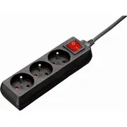 Un Surge Protector Extension Al3 3 Socket 3M Black 1 Pc Gniazdowy Czarny Szt