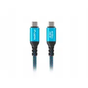 Lanberg Usb Cable Usb-C-Usb-C 0.5 m melns un zils Ca-Cmcm-44Cu-0005-Bk Kabel Usb-C Czarno-Niebieski