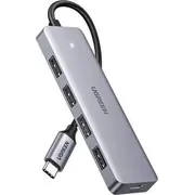 Usb Hub Ugreen Ugreen Centrmezgls Usb-C līdz Pelēks Hub Usb Adapter 4W1 do 4X szary