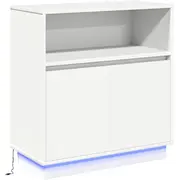 vidaXL bufetes un Balta Mdf standarta taisnstūra bufete Bufety Kredensy Standard Bufet