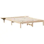 vidaXL gultas rāmis ar naktsgaldiņiem brūns 160 x 200 cm Stolikami nocnymi