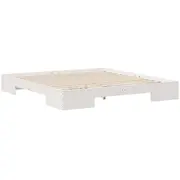 vidaXL Gultas rāmis Balts 180 x 200 cm Priedes masīvkoks Lite drewno sosnowe