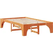 vidaXL Gultas rāmis Brūns 120 x 190 cm Priedes masīvkoks Lite drewno sosnowe