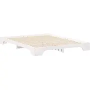 vidaXL gultas rāmis ar uzglabāšanas balto 160 x 210 cm koka Przechowywaniem drewno