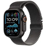 Viedpulkstenis Apple Watch Ultra 2 Gps mobilais 49 mm melns titāna korpuss Milanese Loop M Black Mx5V3El/A Smartwatch Cellular 49Mm Titanium Case Czarny