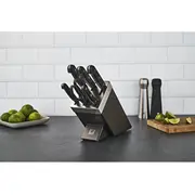 Zwilling gardēžu. nažu/galda piederumu bloku komplekts. plastmasa. nerūsējošais tērauds. pelēks. melns. vācieši Gourmet. Knife/Cutlery block set. Plastic. Stainless steel. Grey. Black. Germany