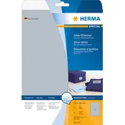 Герма Etiķetes. iepakojums A4. plēves. sudraba spīdīgs. 25 gab 4117 Herma Etykiety foliowe folia srebrna szt