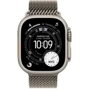 Apple Watch Ultra 3 Gps mobilais 49 mm dabīgais titāns titāna Milanese Loop S viedpulkstenis pelēks Meww4Qp/A Smartwatch Cellular 49Mm Natural Titanium Szary