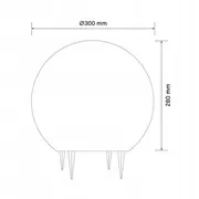 Argento 30 Dārza Lampa Baltā Bumba E27 Ogrodowa Kula