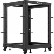 Atvērts plaukts 19 regulējams melnais lanbergs Open Rack 15U 600X600-1100 Regulowany Czarny Lanberg