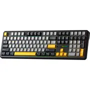 Aula blīve F108 klaviatūra PelēksOranžsDziļi pelēks Vulkāna slēdzis Rgb Klawiatura gasket GrayOrangeDeep Gray Volcano switch