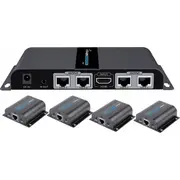 Av Techly Extender Splitter Hdmi signāla pārraides sistēma 1X4 1080P60Hz pa Cat6 vītā pāra līdz 40M Idata Ex-Hl41Ty System przekazu po do