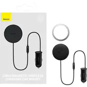 Baseus Cw01 magnētiskā režģa automašīnas turētājs ar Usb-C lādētāju. Melns Magnetyczny uchwyt samochodowy do kratki Usb-C. 15W 25W czarny