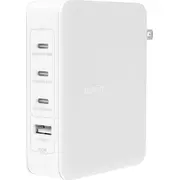 Belkin lādētājs Sienas 140W 4 porti 3Xc 1Xa Lielbritānija. Es. Asv Spraudņi balti 4-Ports Uk. Eu. Us Plugs