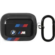 Bmw Bmap222Sotk Airpods Pro 2 gen vāciņš melns/melns trīskrāsu svītras Cover czarny/black Tricolor Stripes