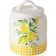 Boltze Keramikas virtuves trauks ar citrona rakstu. Citroni Ceramiczny pojemnik kuchenny cytryny. Lemony