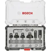 Bosch komplekts frēzes vienkāršu un profila koku. 6 gab. 8 mm 2607017469 Zestaw prostych profilowych do drewna sztuk.