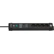 Brennenstuhl strāvas sloksne Surge Strip Premium-Line 4Gn. 3M Black 60.000A Listwa Czarna