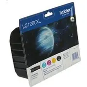 Brother tintes komplekts. oriģinālās Valbp kasetnes Ciāna. fuksīna. dzeltena. melna Tusz zestaw tuszy oryginalnych Lc-1280Xlvalbp cyan. magenta. yellow. black