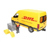 Bruder Mb Sprinter Dhl ar kurjera figūriņu un piederumiem 02671 Kuriera akcesoriami