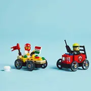 City Racer komplekts Pica pret Firetruck 60458 Zestaw pizza kontra