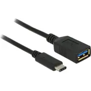Delock Usb adapteris Usb-A Usb-C melns 65634 Adapter Czarny