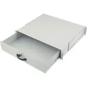 Digitus Drawer 19 2U ar slēdzeni pelēks Dn-19 Key-2U Szuflada zamkiem Szara