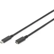Digitus Usb-C  Usb-C Usb Kabelis melns Ak-300210-015-S Kabel Usb Usb-C Czarny