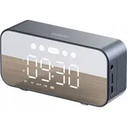 Dudao skaļrunis Y17 bezvadu skaļruņu pulkstenis. modinātājs. 1200Mah. Aux. Fm. Bt 5.3 sudrabs Bezprzewodowy zegarek. budzik. srebrny
