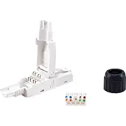 Equip 121161 Rj-45 spraudnis Melns. Balts Wtyczka Czarny.