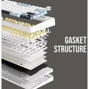 F75 Lv Ru Izkārtojums Mehāniskā spēļu tastatūra White Reaper slēdzis En Layout Mechanical Gaming keyboard switch