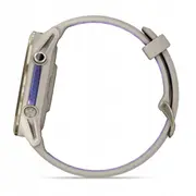 Garmin Forerunner 970 mīksts zelta titāns ar franču pelēko korpusu un pelēko/caurspīdīgo indigo joslu Soft Gold Titanium with French Grey Case and Grey/Translucent Indigo Band