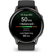 Garmin Venu 4 sporta pulkstenis 45 mm melns 010-03014-00 Zegarek sportowy Czarny