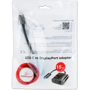 Gembird A-Cm-Dpf-01 Usb Adapteris Usb-C  Displayport melns Adapter Usb Usb-C Czarny