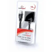 Gembird Usb  Vga Adapteris. melns Ab-U3M-Vgaf-01 Adapter Usb Vga Czarny