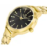 Giewont sieviešu pulkstenis Sapphire Gold Black Gw2720-B3 Zegarek Damski Czarny