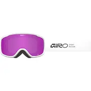 Giro Cruz White Stacked Otg Cilindriskas ziemas brilles Amber Pink krāsu spogulis 19-42 S2 Gogle zimowe Cylindrical Lustro kolorowe