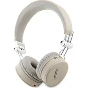 Guess Bluetooth uzliekamās austiņas Enc Gubh70Pgtspse bēšs/bēšs Graained Classic Round Shape On-Ear headphones beige/beige Grained