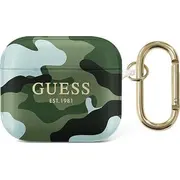 Guess Gua3Ucama Camo Collection aizsargmaciņš priekš Airpods 3 zaļš Etui ochronne do zielone