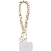 Guess Guouchsamc4P Universāla rokas siksna rozā/rozā Saffiano Chain 4G Charm Universal Hand Strap