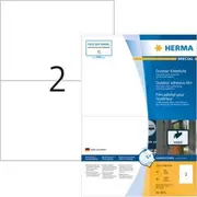 Herma pret laikapstākļiem izturīgas folijas etiķetes A4. 210 x 148 mm. baltas. īpaši spēcīgas adhēzijas. elastīgas 9541 Odporne na warunki atmosferyczne etykiety foliowe silna