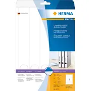 Herma Special uzlīmes saistvielām. A4. balts. necaurspīdīgs matēts papīrs. 125 gab. noapaļoti stūri. 5130 Etykiety na segregatory. papier matowy nieprzejrzysty. szt.