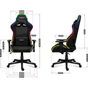 Huzaro Force 6.2 Mesh Rgb Led krēsls Gaming Fotel Gamingowy
